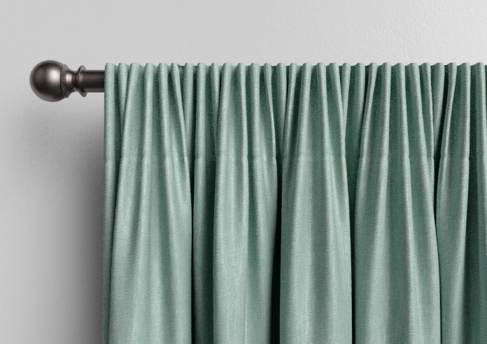 Delicate Chevron, Turquoise - Made to Measure Curtains - Image 9